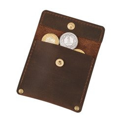 Skórzana bilonówka, portfel na drobne B-01/CH